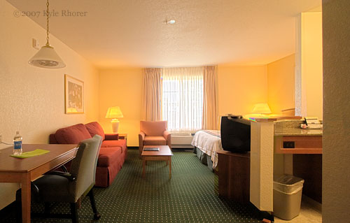 View from hotel room entrance